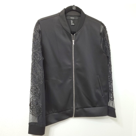 Forever 21 Embroidered lace Sleeve Jacket - Picture 6 of 9